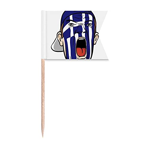 Drapeau de la Grèce cure-dent en bois pour plaque de fromage