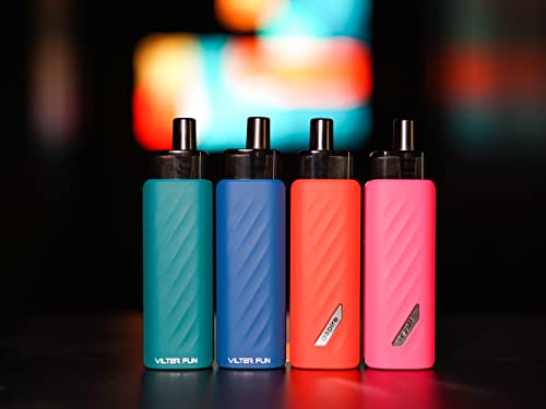 Vilter Fun Aspire Sigaretta Elettronica Con Filtro Per Svapo Di Guancia Senza Nicotina - Mini Pod Mod In Kit Completo Con Tiro Automatico, Batteria Integrata, Ricarica Rapida 50 Minuti (Dark Coral) - 8