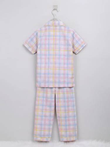 Image of POLKA TOTS 100% Pure Cotton Half Sleeve Night Suit for Kids, Girls & Boys | Cotton Pyjama Set | Unisex Night Dress for Children | Night Suit for Girls |Sleepwear for Kids | Winter Night Dress for Boys