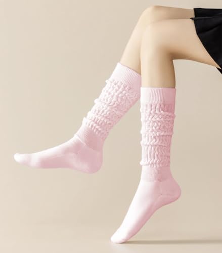 Image of Slouchy Socks for Women Stretchy Knee-High Scrunch Socks Soft Long Slouch Boot Socks