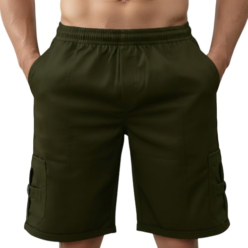 Image of NINQ Men's Half Cargo Shorts Featuring a Slim Yet Relaxed fit, Designed for Comfort. Stylish Casual Shorts with Functional Pockets, Perfect for Casual wear.
