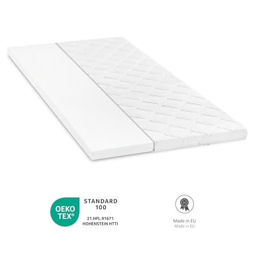 Bodyprotect Matratzenauflage Topper Komfortschaum 180 x 200 x 6 cm, waschbar bis 60 Grad, weiß – Bild 3