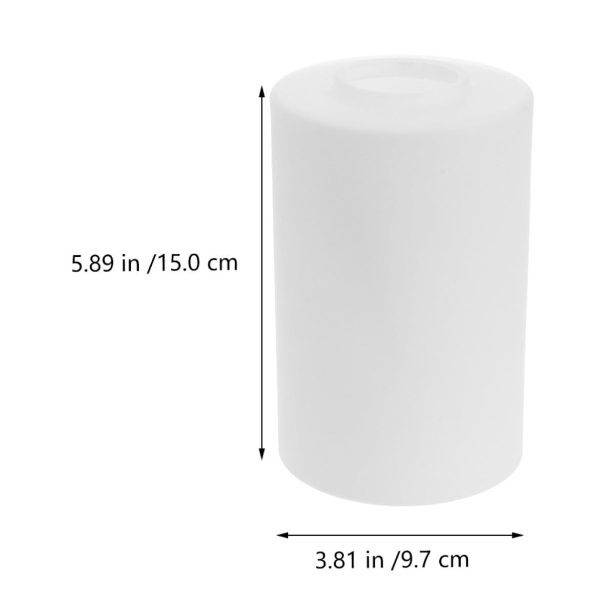 DECHOUS Pantalla de Lámpara Colgante Cilíndrica de Vidrio Blanco E27 para Lámpara de Pie y Pared, Pack de 2 Piezas Tono Relajante y Diseño Moderno