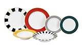 Set Composto Da: - N.6 Piatti Piano Cm. Ø27; - N.6 Piatti Fondo Cm. Ø20Xh4,5; - N.6 Piatti Frutta Cm. Ø20. La Decorazione Di Questa Linea È Applicata Manualmente, Questo La Rende Ancora Più Particolare. Realizzato In Porcellana Dallo Stile Retrò, Colori Vivi E Lucenti