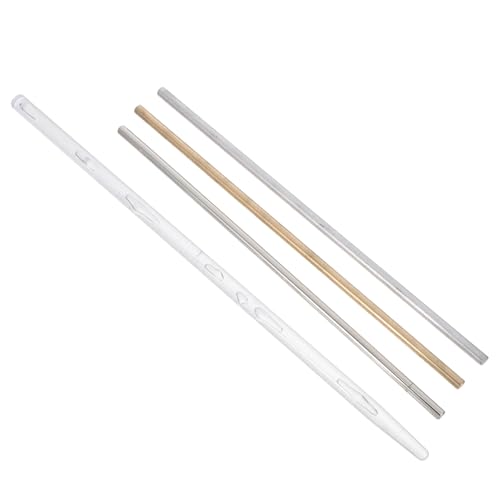 Veemoon 4 Pièces Tiges de Transfert Thermique en Cuivre, Aluminium, Fer et Plastique Transparent – Ensemble Pédagogique Stem pour Expériences en Laboratoire – Tiges Conductrices