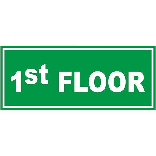 Image of ATTRACTSO - 1st Floor Sign Self Adhesive Laminated Sticker for Home, Office, Shop, Hospital, Hotel, Theatre, Restaurant - 12 inchx5 inch inch (Green)
