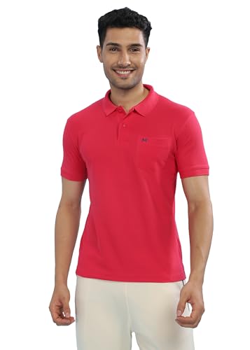 Image of Force NXT Polo Neck T-Shirt for Men Pack of 1 | Regular Fit T-Shirt for Men | Premium Super Combed Rich Cotton Polo Shirt | Men's Ultra Soft Half Sleeve T-Shirt