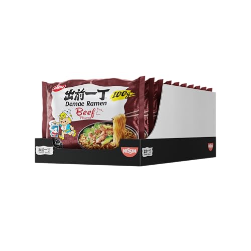 Nissin Demae Ramen – Rind, 10er Pack, Instant-Nudeln japanischer Art, mit Rindfleisch-Geschmack & asiatischen Gewürzen, schnell & einfach zubereitet, asiatisches Essen (10 x 100 g)