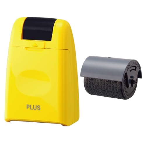 Plus Identity Protection Stamp Roller Keshipon Yellow 37-649+ Dedicated Ink Cartridge 1 pc 37-299