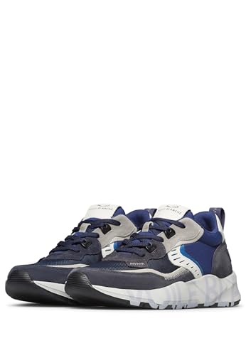 Voile Blanche Para Hombre. 2017465 Zapatillas De Piel Club01 Marino (45), Plano, 1 A 3Cm, Cordones, Casual - 4