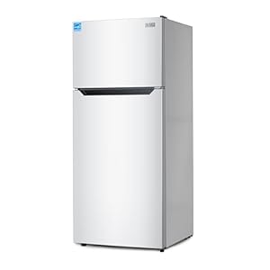 BLACK+DECKER 14.6 Cu. Ft. Top Mount Refrigerator with Freezer, 2 Door Refrigerator with Top Freezer and Adjustable Temperature Control, ENERGY STAR, BR1460HW, White