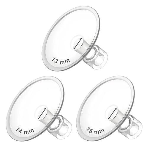 Image of Maymom MyFit Flanges Saucer Goldie Pack 13 14 15 mm Compatible with Medela Breast Pumps and Maymom Wide Base and Narrow Base Connectors
