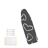 Facile à installer : la housse de planche à repasser a un cordon de serrage pour que vous puissiez facilement enfiler la housse sur la planche à repasser, tirez fermement la ficelle et la housse s'adaptera parfaitement et sans plis