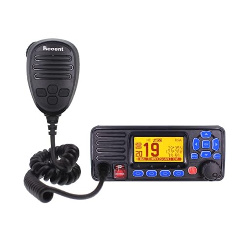 Walkie-talkies, RS-509MG reciente 25W VHF 156.000-162.000MHz Radio marina fija con GPS Walkie talkie IP67 impermeable barco móvil Stati Para senderismo y acampada(RS-509MG-GPS)