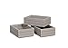 Produktbild Inter-Furn Arona 3er Set Kiste, Kiefernholz, Kiefer Massiv Grau, 45 x 15 x 32 cm