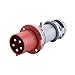 LEJDI 1Pcs Industry Plug and Socket Connectors Surface and Concealed Installation 3 4 5 Hole Core 16 A 32A Waterproof Two Three-Phase(1311)