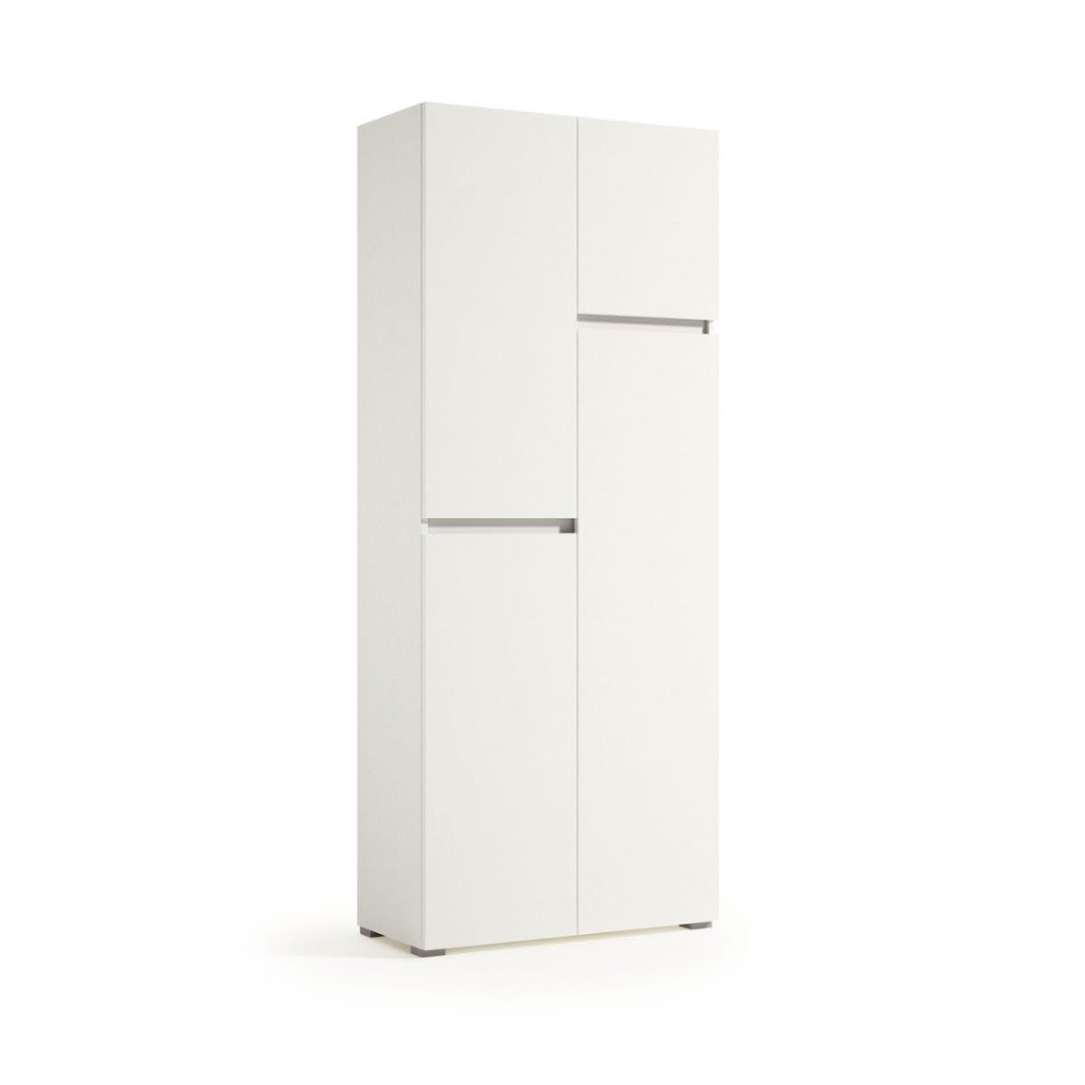 Trentiner Mobile portascope multiuso 195x80x37 cm color bianco con 4 ante e 6 scomparti interni