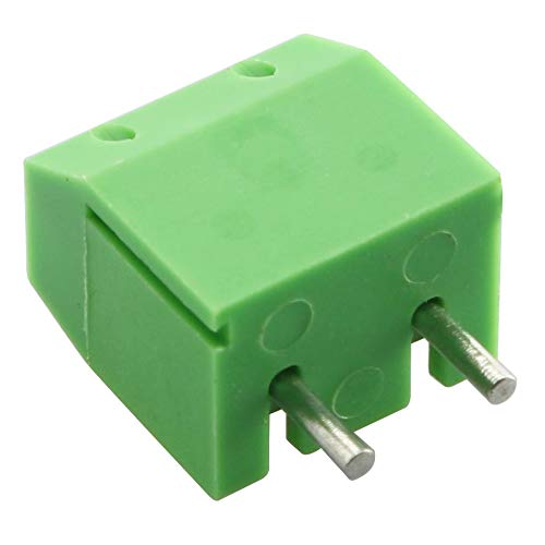 Ruiling 20-Pack 300V 10A Pcb Mount Screw Terminal Block Connectors For Arduino 2 Pin 5Mm Pitch (Green) #TOP4