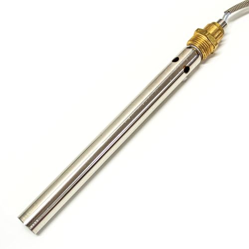 Jpshop Bujía de encendido para estufa de pellets, 350 W, 175 mm de largo, 9,9 mm, tubo exterior de 190 mm x 18 mm, conexión de 1/2' para estufas Ferroli
