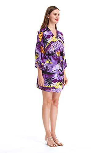 Image of Women's Hawaiian Open Front Kimono Top Signature Prints | Open Front Design; Lightweight Rayon; Signature Tropical Prints; Relaxed Fit; Resort Vacation Style