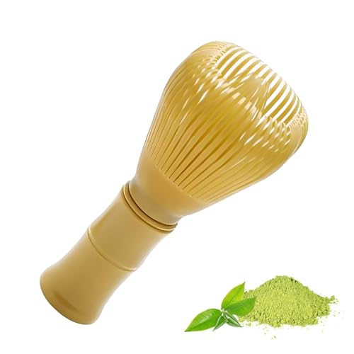 xiluuyou Frusta Matcha, Frustino di Resina per il tè Matcha, Ideale per Preparazione Matcha e Cerimonie del tè, Accessori Regali per Principianti Entusiasti, Giallo