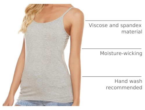 Image of BQTQ 6 Pcs Women's Camisole Tank Tops Spaghetti Strap Basic Undershirts