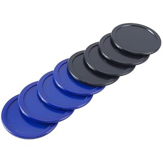 CREATCABIN 8 palets air hockey bleus et noirs 6,4 cm
