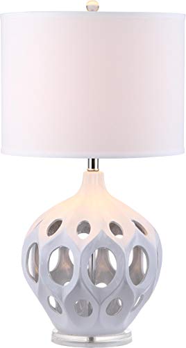 Lámpara de Mesa Regina Cerámica Blanca 29 Pulgadas