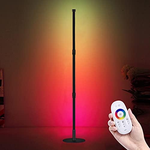 Preisvergleich Produktbild LED Stehlampe mit Fernbedienung 20W RGB Stehleuchte Farbwechsel Lichtsaeule Farbtemperaturen Ecklampe, Helligkeit Stufenlos Dimmbar Stehleuchten für Wohnzimmer Schlafzimmer 130CM
