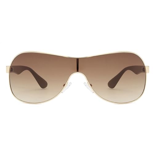 Trend Oversized Pilot Sunglasses Women For Men Luxury Wrap Around One-Pieces Sun Glasses Vintage Big Driving Shades - Main Image