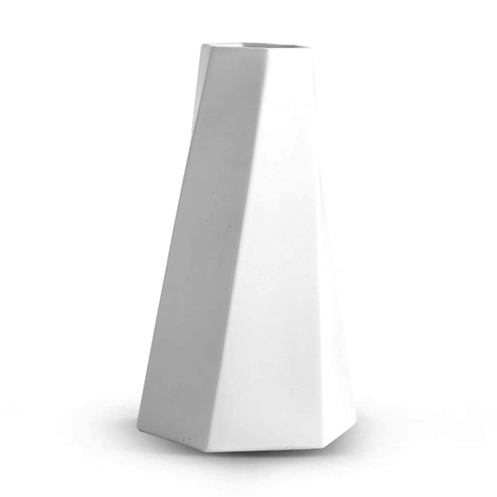 Dewocke Keramische vaas, 15 cm witte vaas voor binnen, modern vaas-design, minimalistische boho-vaas, pampasbloemenvaas, decoratieve vazen voor tafeldecoratie, thuis, woonkamer, eettafel, kantoor