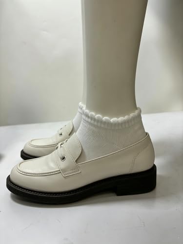 Image of No Show Socks Womens Low Cut Non Slip Ruffle Ankle Socks 6 Pairs