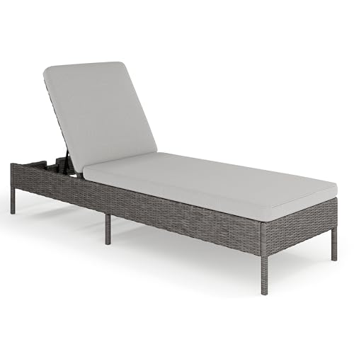 Martha Stewart Bedford Adjustable Patio Chaise Lounge Chair, Gray by Martha Stewart - Used condition - US$200.88