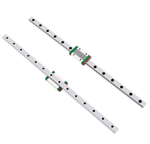 Linear Rail, Linear Sliding Gide 2pcs Linear Guide 7mm L= 100mm 150mm 200 250 300mm 350 400mm 450 500mm 550mm Linear Rail + 2pc MGN7C Block for CNC(Only 1pc Block)