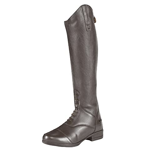 Brogini Unisex Longridge Leather Long Boots - Calf High Riding/Equestrian Style Boots In Brown