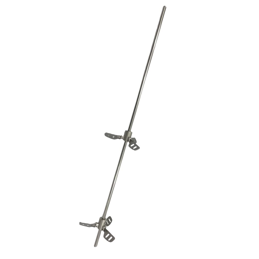 Cosmostar - Mélangeur mélangeur en acier inoxydable avec ailes extensibles - 208 l - Mélangeur de peinture - Outils avec 3 pales (2 ailes)