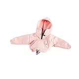 1/12 Action Figure Clothes,Half-Zip Hooded Jacket for 6 inch Action Figures,1:12 Scale Miniature Clothing,only Coat (Pink Hooded Jacket)