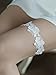 Lace Garter Wedding for Bride Elegant Fairy Adjustable Floral Garter Set Fashion Sexy Pure Color Flower Garter Dainty Vintage Knurling Thigh Band White Garters Belt Accessories for Prom