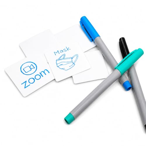 Smile4Autism Small 1.5"x1.5" Loose Visual Picture Cards, Receptive and Expressive Language, Speech Articulation Therapy, ASD, ADD, ADHD, Apraxia, & Stroke Patients. (Blank Cards 30 Pcs, Plastic)
