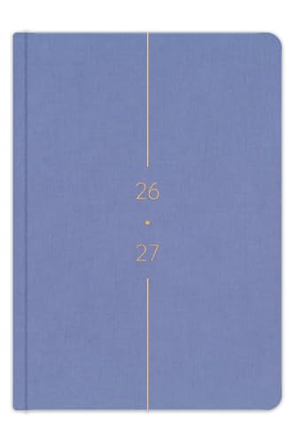 2026-2027 A5 Keten Akademik Ajanda 15x21 cm - 17 Aylık Lila