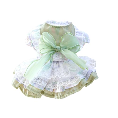 Robe pour chien princesse tutu à fleurs vertes taille XS - 2