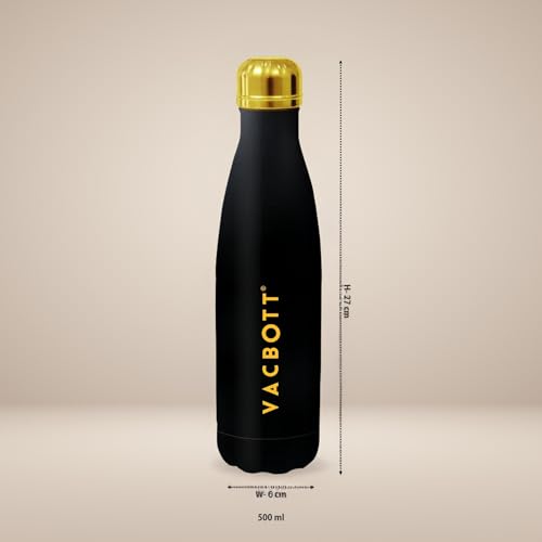 Image of Clay Craft Vacbott Stark Velvet Double Walled|18 Hours Hot and 24 Hours| Cold Water Bottle Vacuum Insulated Flask Bottle 500 ml|2 Piece, Steel Water Bottles for School, Office, Home, Gym, Leakproof