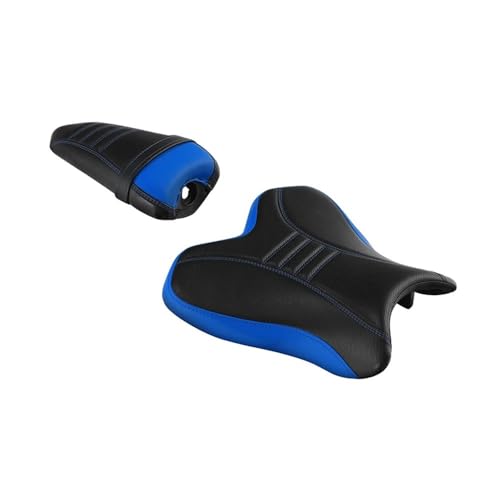 Siège deux places moto YZF R1 2015-2023 selle passager arrière noir et bleu