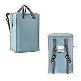 VENO 2 Pack Moving Bags w/Adjustable Backpack Straps, Moving Supplies, Moving Boxes Alternative, Heavy Duty College Packing Totes, Camping Backpack for Travel, Dorm, Laundry (Light Blue, 2 Pack)