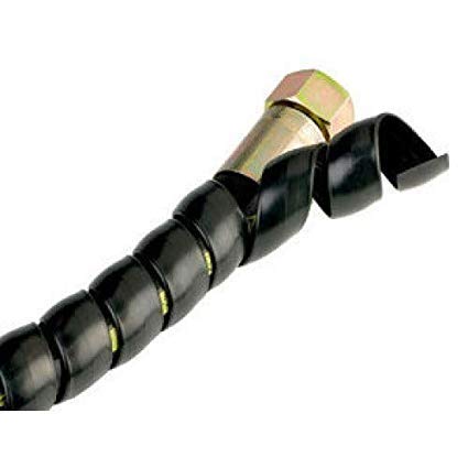 Spiral Guard® Fras Hose Protection Spiral Binding Guard - HDPE Black (Size 25 (21.0mm Hose Dia), 10 metres)