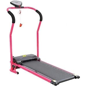 Treadmill Mini Treadmill Home Treadmill Folding Treadmill Fitness Equipment,Colour:Black (Red)