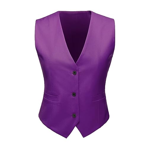 Women's 3 Piece Office Lady Business Suit Set Slim Fit Solid Blazer Vest Pant Set4