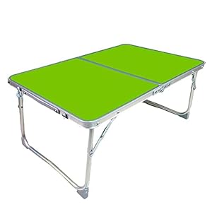 DierCosy Campingtafel, opvouwbare draagbare lichte praktische stabiele bock-tafel voor picknick BBQ party, groen