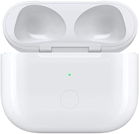 Wireless Charging Case Replacement Compatible with AirPod 3rd Generation, Air Pod 3 Charger Case with Bluetooth Pairing Sync Button Without Earbuds, White