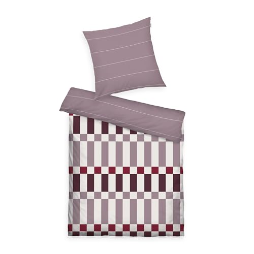 Parure de lit réversible mauve et prune pour une chambre moderne